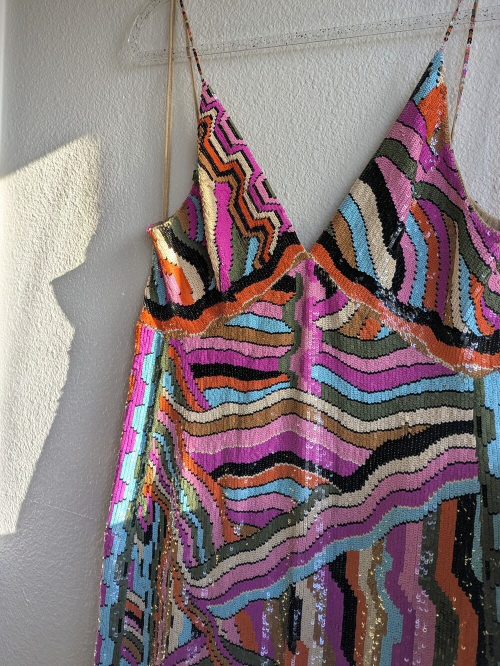 Free People Sequin Multi-Color Slip Dress - Picture 3 of 8